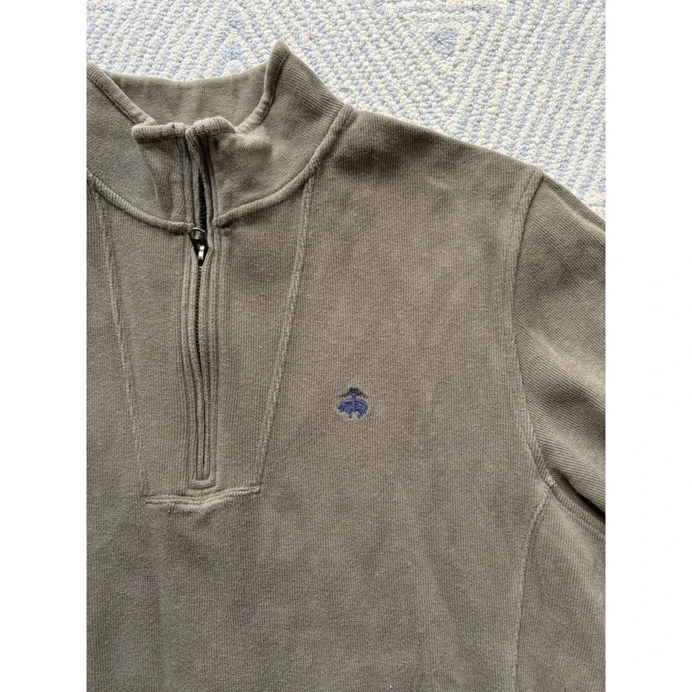Brooks Brothers‎ 346 Quarter Zip Sweater - Green - Medium